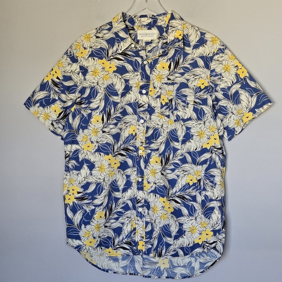 Ralph Lauren Denim & Supply Tropical Button Front Shirt Men XLT Blue Hawaiian - Picture 7 of 7